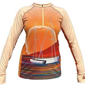 Bold Babe Women's Sun Protective Long Sleeve Zip Neck- XXL